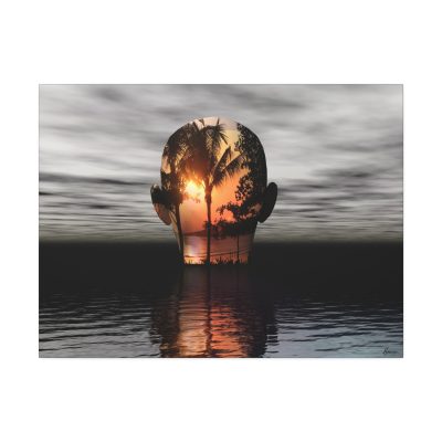 Mind Island Sunset - Master Minds Canvas Stretched 40 x 30 Joey Havlock