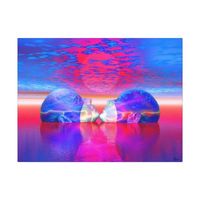 Captured Calm Mind Kiss - Master Minds Canvas Stretched 40 x 30 Joey Havlock