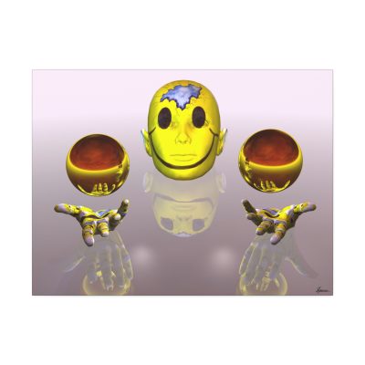 Smiling Mind With Big Brass Balls Master Minds Canvas Stretched 40 x 30 Joey Havlock