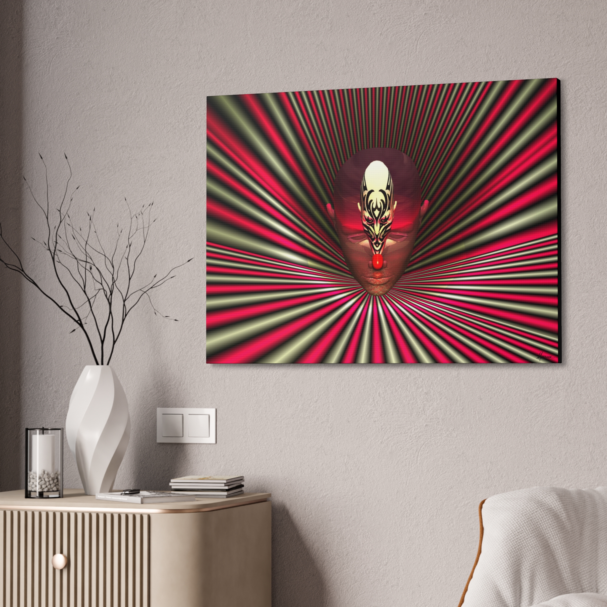 Feline Mind Fixated - Master Minds Canvas Stretched 40 x 30 Joey Havlock - Image 4