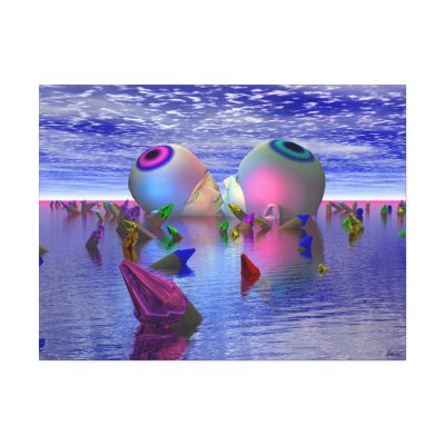 Mind Kiss In Crayola Bay Master Minds Canvas Stretched 40 x 30 Joey Havlock