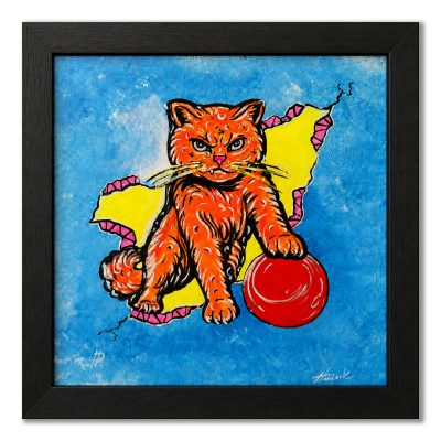 Calm Before the Storm - Cats in a Crack - Original Painting - Joey & Rhonda Havlock Collaboration