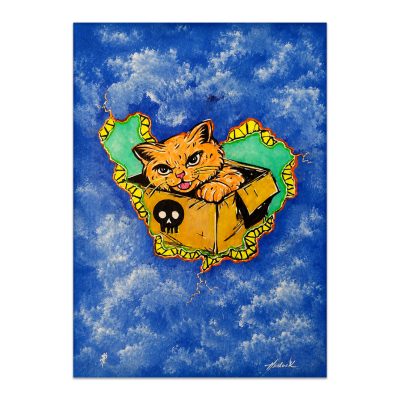 Pandora's Pet - 5x7 Cats in a Crack Print, Unframed