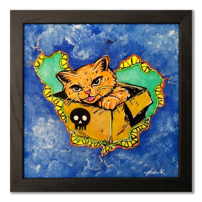 Pandora's Pet - Cats in a Crack - Original Painting - Joey & Rhonda Havlock Collaboration