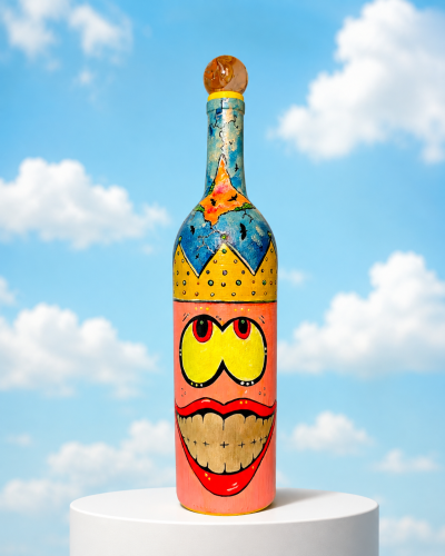 CALIGULA - POPADEMIC - Painted Glass Bottle