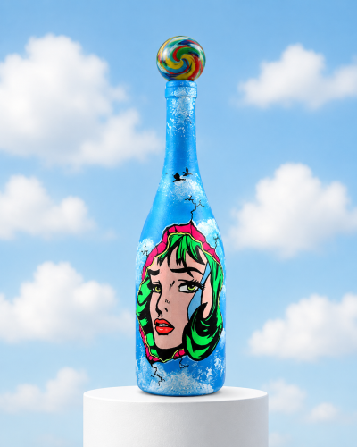 Diva Delicious - POPADEMIC - Painted Glass Bottle