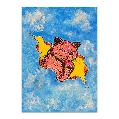 Don't Pet Me - 5x7 Cats in a Crack Print, Unframed