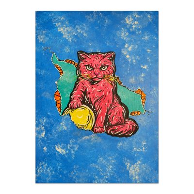 I Sit, Therefore I Rule - 5x7 Cats in a Crack Print, Unframed
