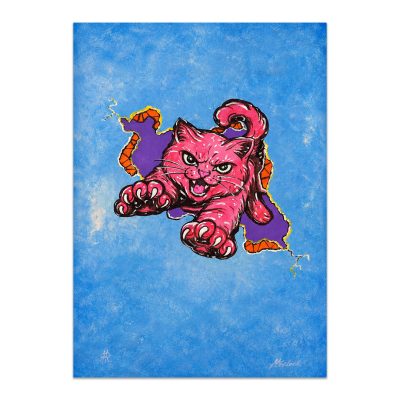 Might As Well Jump - 5x7 Cats in a Crack Print, Unframed