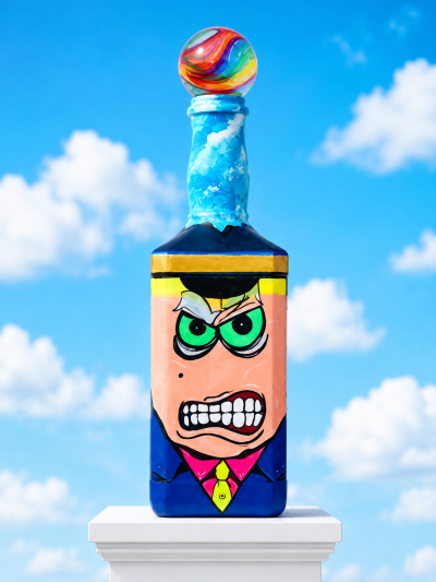 Major Disaster - POPADEMIC - Painted Glass Bottle
