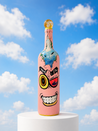 Pierre Bootybacon - POPADEMIC - Painted Glass Bottle