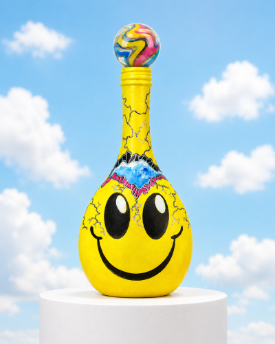 Rutherford - POPADEMIC - Painted Glass Bottle (Copy)