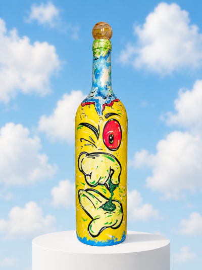 The Enlightened One - POPADEMIC - Painted Glass Bottle