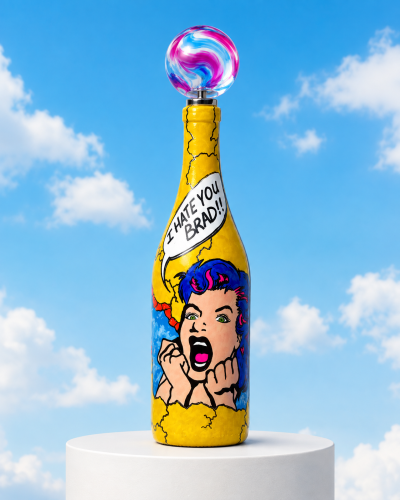 Veronica Tonic - POPADEMIC - Painted Glass Bottle