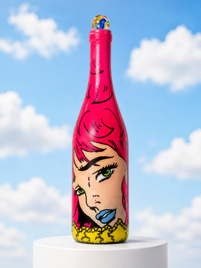 Whisper Kiss - POPADEMIC - Painted Glass Bottle